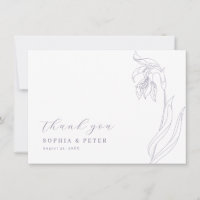 Line Blume Lavender Danke Karte