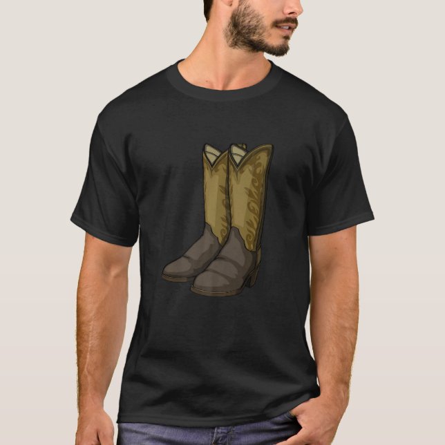 Line Dance Addict Schuhe Männer Klassische Stiefel T-Shirt (Vorderseite)