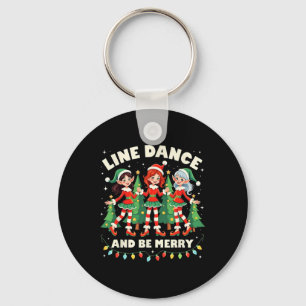 Line Dance And Be Merry Xmas Süße Elf Tänzer Koste Schlüsselanhänger