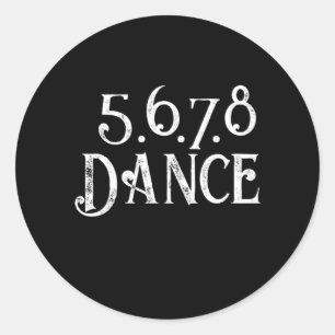 Line Dance Country Music Cowboy Cowgirl Geschenk Runder Aufkleber