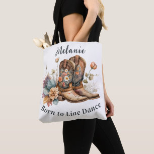 Line Dance Country Western Stiefel Blumen Tasse