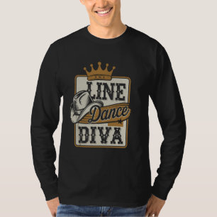 Line Dance Diva Country Line Tanz Tänzerin T-Shirt