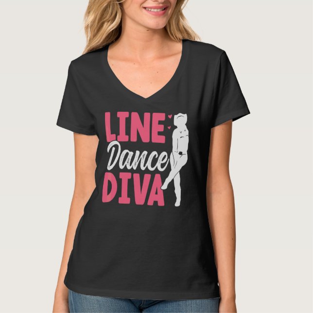 Line Dance Diva Line Dancing Line Dancer 1 T-Shirt (Vorderseite)