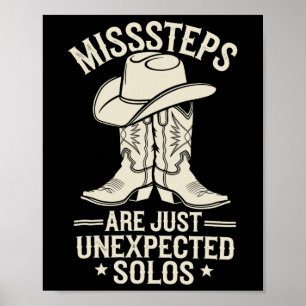 Line Dance Fehltritte sind nur unerwartet Solos Li Poster