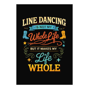 Line Dance-Geschenk für Tänzer fürs ganze Leben Fotodruck