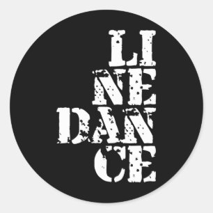 Line Dance I Line Dancing Present Runder Aufkleber