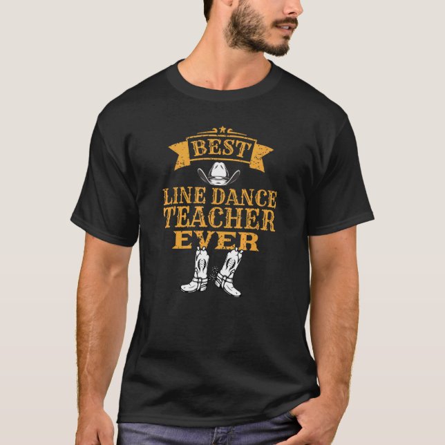 Line Dance Instructor Inspiriert Line Dancing Rela T-Shirt (Vorderseite)
