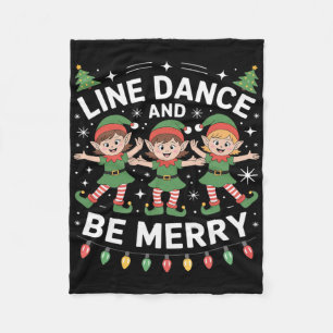 Line Dance ist der Geist von Weihnachten Fleecedecke