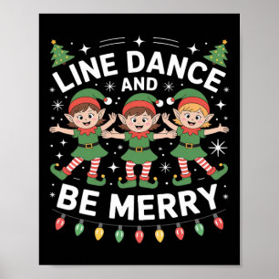 Line Dance ist der Geist von Weihnachten Poster