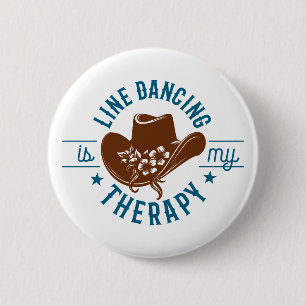 Line Dance Ist Meine Therapie Lustiger Tanz Button
