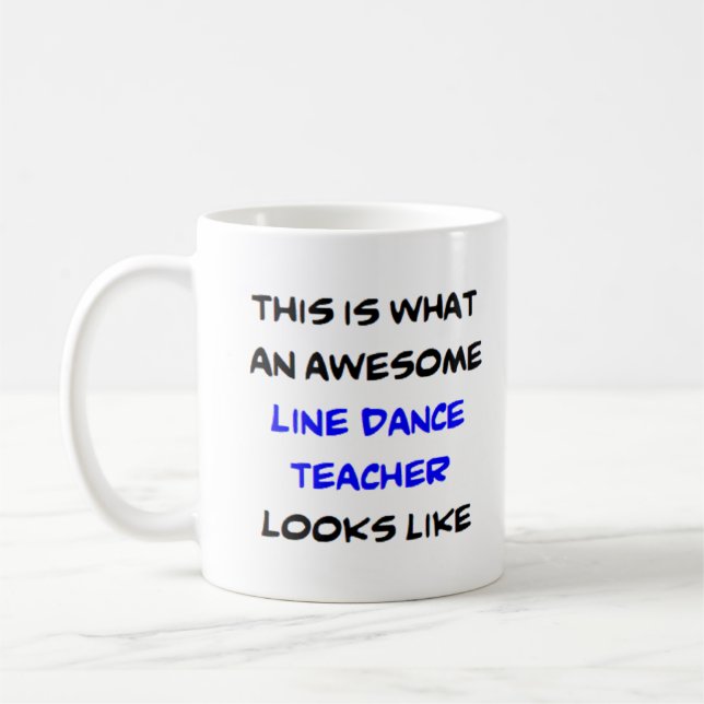 Line Dance-Lehrer, großartig Kaffeetasse (Links)