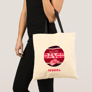 Line Dance Liebe Cowboyhat pink Tragetasche