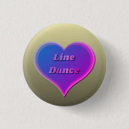 Line Dance Liebe Herzstück Button