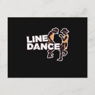 Line Dance Line Dancing Cowboy Boots Country Gesch Postkarte