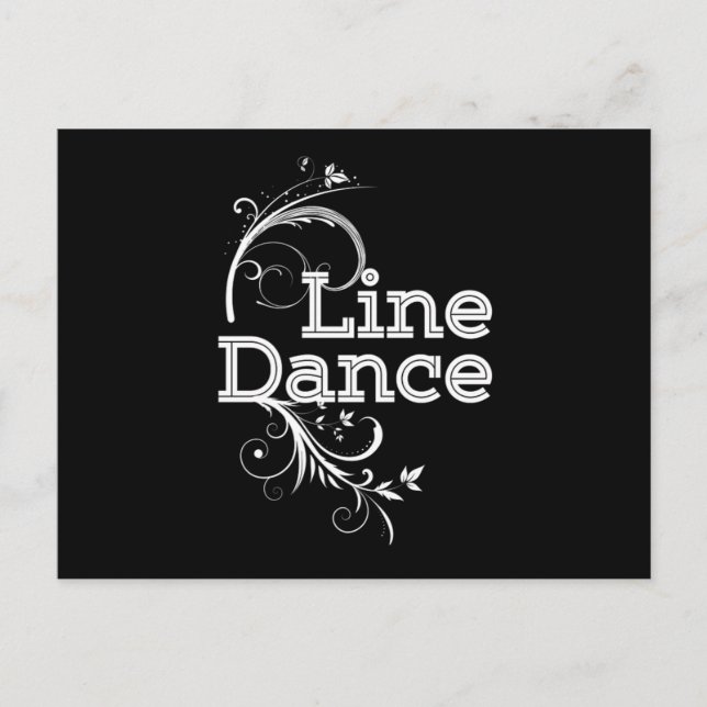 Line Dance Line Tancing Musik Land Rodeo Geschenk Postkarte (Vorderseite)