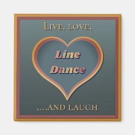 Line Dance-Line-Tanzdekor Magnet