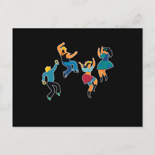 Line Dance Line Tänzer Line Tanzen Country Geschen Postkarte