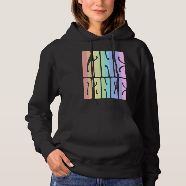 Line Dance Pastel Hippie Hoodie (Vorderseite)