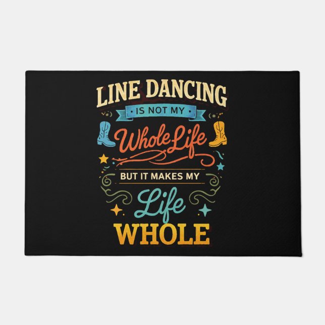 Line Dance Tänzer Geschenk für Tanz für Lebenslang Fußmatte (Vorderseite)