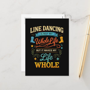Line Dance Tänzer Geschenk für Tanz für Lebenszeit Feiertagspostkarte