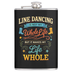 Line Dance Tänzer Geschenk für Tanz für Lebenszeit Flachmann