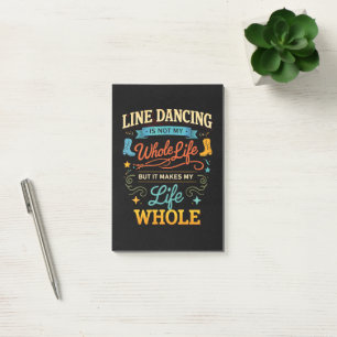 Line Dance Tänzer Geschenk für Tanz für Lebenszeit Post-it Klebezettel