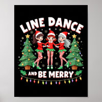 Line Dance und seien Sie frohe Weihnachten Niedlic