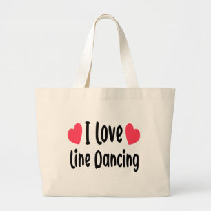 Line Dancer Country Dance Western Line Tanz Jumbo Stoffbeutel