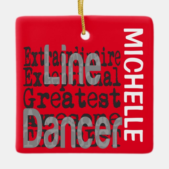 Line Dancer Extraordinaire CUSTOM Keramikornament (Vorderseite)