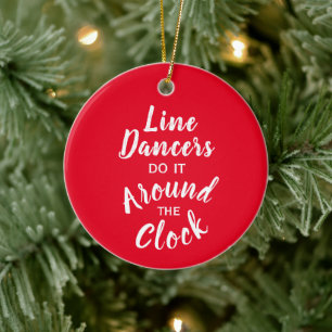 Line Dancer Geschenk benutzerdefinierte Nachricht  Keramik Ornament
