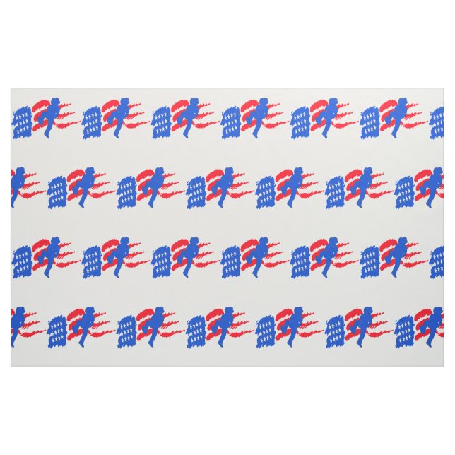 Line Dancer mit amerikanischem Flag Stoff (Fat Quarter (45,7 x 55,9 cm))