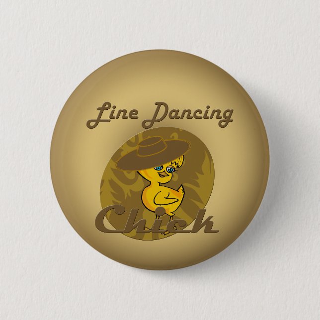 Line Dancing Chick #6 Button (Vorderseite)