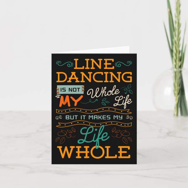 Line Dancing Choreografy Dance Teacher Group Dan Karte (Vorderseite)