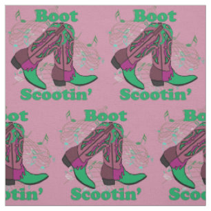 Line Dancing Country Dance Cowboy Boot Scootin" Stoff