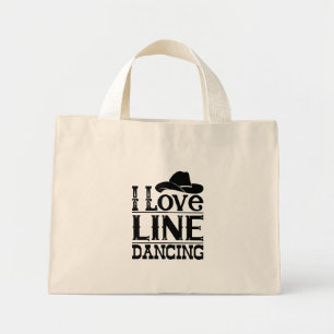 Line-Dancing-Cowboy-Stiefel Cowgirl Country-Musik Mini Stoffbeutel