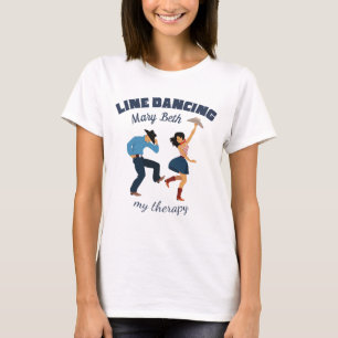 Line Dancing Cowboy und Cowgirl T - Shirt