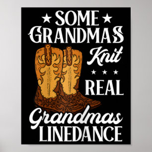 Line Dancing Einige Grandmas Strick Real Grandmas Poster