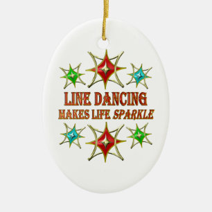 LINE DANCING EXTRAVAGANT STARS KERAMIK ORNAMENT