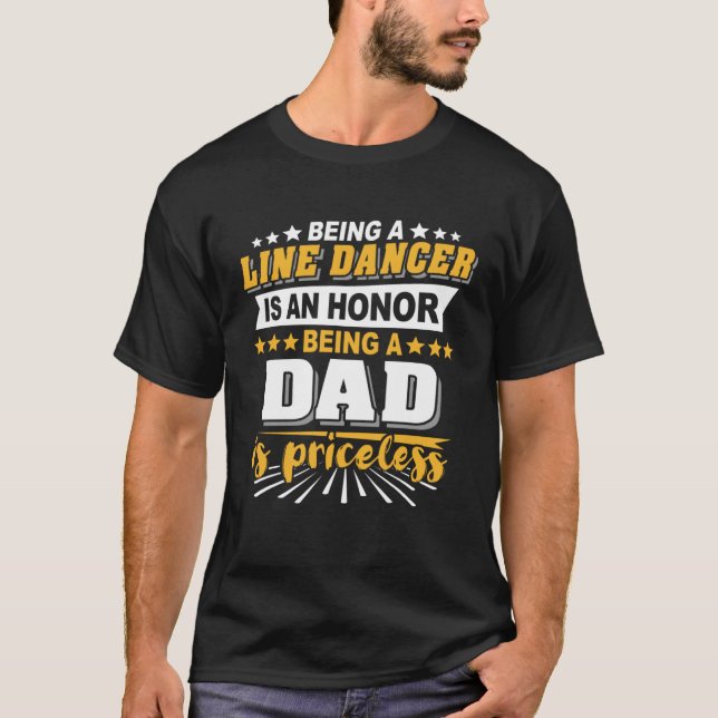 Line Dancing Father Line Dancer Line Dance T-Shirt (Vorderseite)