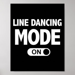 Line Dancing Funny Mode On Country Line Tanz Poster