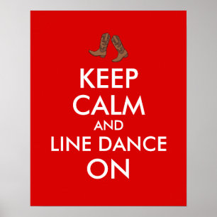 Line Dancing Geschenk Behalten Calm Dancer Cowboy  Poster