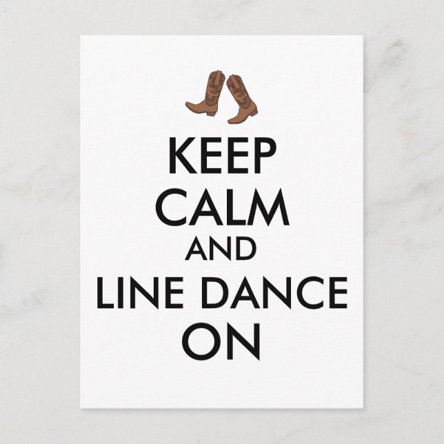 Line Dancing Geschenk Behalten Calm Dancer Cowboy  Postkarte (Vorderseite)