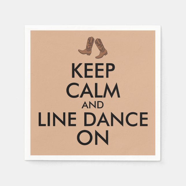Line Dancing Geschenk Behalten Calm Dancer Cowboy  Serviette (Vorderseite)
