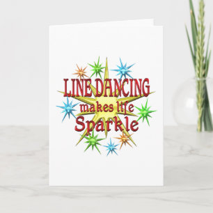 Line Dancing Glitzern Karte
