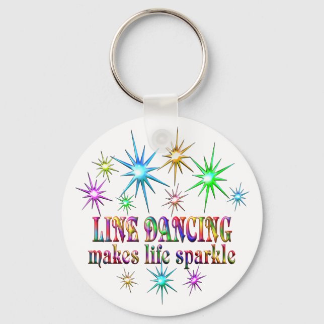 Line Dancing Glitzern Schlüsselanhänger (Vorderseite)