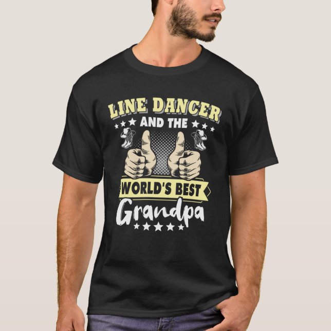 Line Dancing Grandpa Line Dancer Line Dance T-Shirt (Vorderseite)