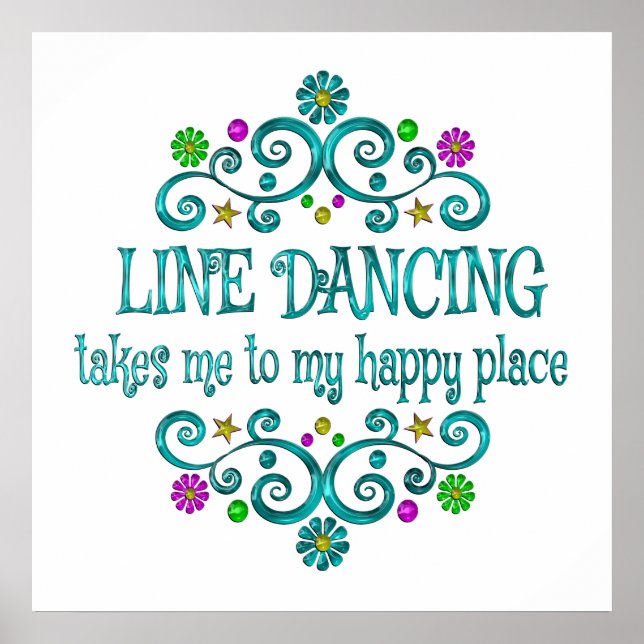 Line Dancing Happy Place Poster (Vorne)