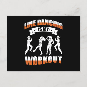 Line Dancing ist mein Workout Country Music-Gesche Postkarte