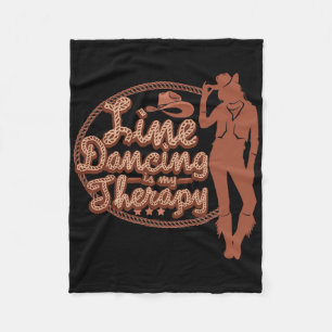 Line Dancing ist meine Therapie Country Music Line Fleecedecke