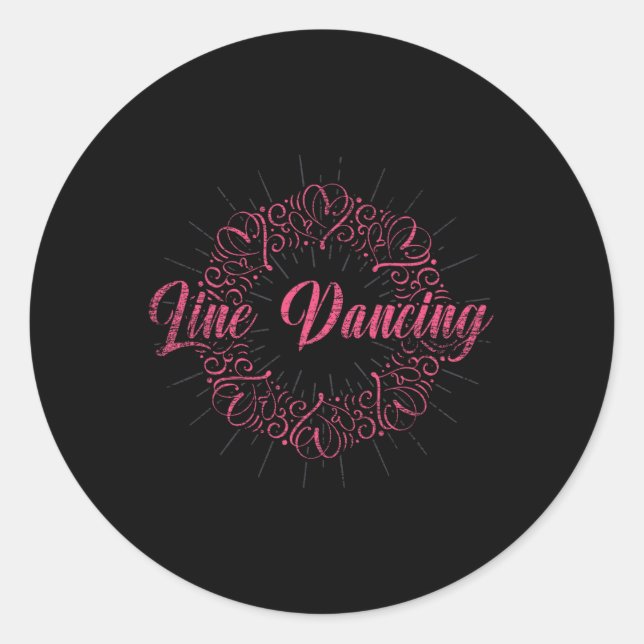 Line Dancing Line Dance 2 Runder Aufkleber (Vorderseite)